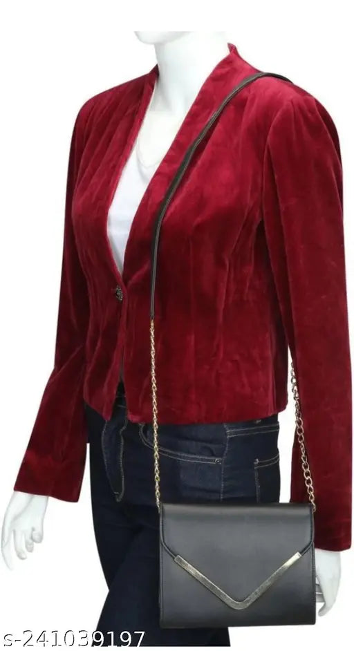 Women's black PU sling bag, solid net design with one compartment, free size (9in x 3in x 6in), made in India