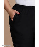 Women's cotton lycra regular fit plus size jumbo trouser pants combo pack of 2 - Unparalleled comfort and style for all-day wear, available in various sizes and solid colors