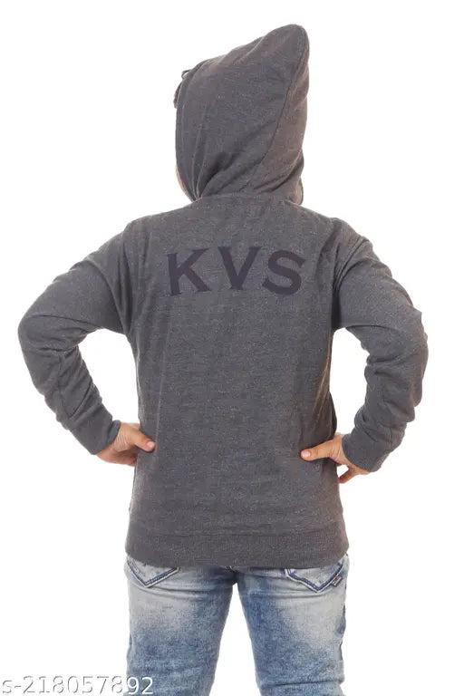 Boys cotton full sleeve solid color hoodie for ages 5-17 years, ideal for casual wear and everyday use
