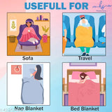 Grey Leaves Reversible Cotton Blanket, ideal for year-round use in AC rooms. Floral print, perfect for gifting or home decor