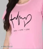 Cotton printed nightwear set for women: short-sleeved t-shirt with chest print & relaxed capris featuring pockets & elasticated waistband. Made in India