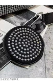 Designer PU rhinestone square bag, embellished compartment with coin purse. Mini size for a touch of glamour and practicality. Made in India