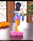 Resin Krishna statue, 10.5cm x 27.5cm x 8cm, Indian God Lord Krishna figurine for home decor and gifting
