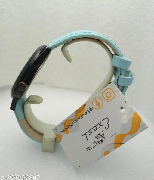 Skyblue strap UNISEX watch, premium quality Excel SHINCHAN on display, analogue watch for boys and girls