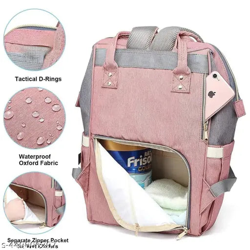 High-quality polyester net diaper bag - Durable, spacious, water-resistant, stylish, easy-to-clean, reinforced zippers, lightweight, insulated bottle pockets