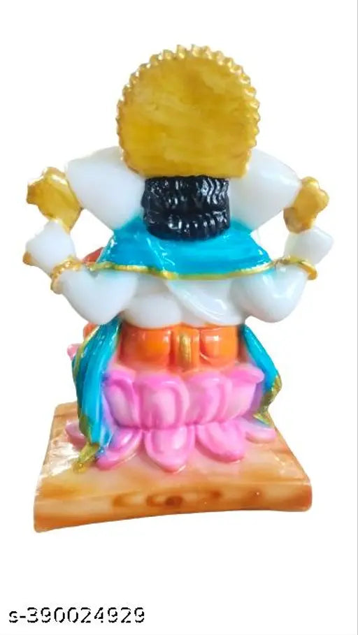 Marble Ganesh Idol (4x3x7 inches), Indian decorative Pooja Mandir item