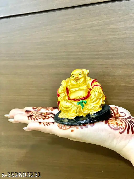 Handcrafted polyresin Buddha statue, symbol of positivity and happiness for home decor