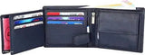 Brown leather trendy men's wallet, 2 compartments, solid pattern, free size (10cm x 11cm), India-made