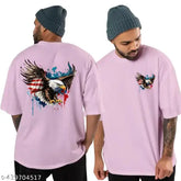 Large Cotton Blend T-shirt for Men by N A TEX STYLES, print pattern, three-quarter sleeves