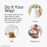 Transparent 500ml glass airtight milk bottles for juice shakes & cold coffee (4 pack), BIS/ISI certified, leak-proof, dishwasher safe