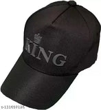 Black cotton baseball cap with embroidered US CRAFT rubber print, suitable for men and women, Made in India