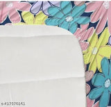 Yellow cotton summer floral fitted king size bedsheet with two pillow covers, wrinkle-free for a comfy night's sleep, made in India