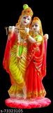 Multicolor Big Size PVC Radha Krishna Idol, vibrant representation of Hindu deities for home decor, 23 cm high