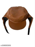 Trendy polyester baseball cap with self-design pattern, name reads "rain cap" on front. (M, N, India)