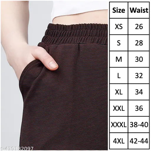 Textured net plus size polycotton women's track pants, XS to XXXL, perfect for activewear, gym, or sleepwear from India