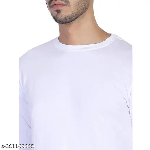Cool Art white polycotton full-sleeve men's t-shirt with photo print, ideal for gifting on special occasions