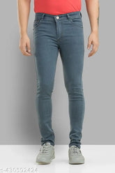 Denim men's jeans, solid design, premium quality, sizes 28-42 (waist 28-42, length & hip sizes provided) from India