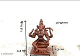 Handmade copper Goddess Varahi idol, antique patina finish, Indian artisan crafted, 15 inches tall, 40 grams