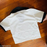 Ribbed Lycra women's and girls' printed t-shirt, short sleeves, athletic wear from India