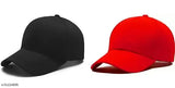 Solid cotton unisex baseball caps, 2 pieces from India