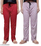 Bird print cotton maxi pyjama set (S-3XL) for nightwear & lounge, Indian origin