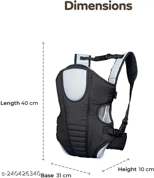 kidsify Baby Ergonomic 3-in-1 Carrier - Polyester Net, Adjustable, Breathable, Comforting, Soft Mesh Lining, Extra Padding for Neck Support, Versatile for Indoor & Outdoor Use