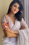 Georgette petite saree in free size, printed design, Indian-origin
