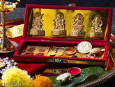 Metal Ganesh Laxmi idol, Shri Dhanlaxmi Kuber Bhandari Yantra; 19cm x 2cm x 8cm, invites prosperity & success; perfect for Diwali gifting, handcrafted in India