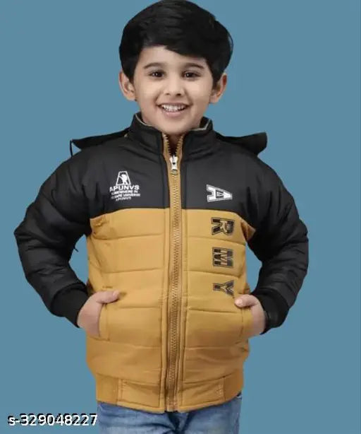 Kids comfortable winter jacket, polyester, solid color for outdoor play
