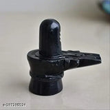 Small black marble Shivling for home temple, 5.5cm idol, Indian origin