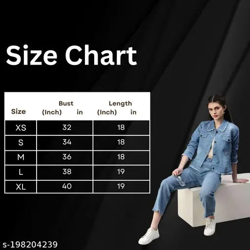 Washed denim women's jacket with frayed hem, rough design, long sleeves. Premium quality Indian denim