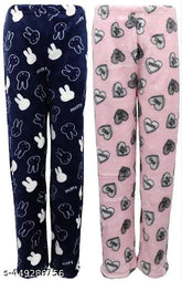 Fleece maxi woolen lower, women's pack of 2, Indian-made, cozy winter wear