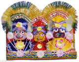 Handcrafted plastic Lord Jagannath Vesh decorative showpiece, 7cm x 10cm x 6.5cm, Indian art for religious spaces, homes, or gifting