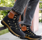 Stylish PU lace-up boat shoes for men, embellished design in sizes IND-6 to IND-10