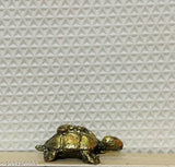 Brass lead miniature Kachua turtle/tortoise idol for Feng Shui, worship, good luck, peace, success & prosperity - Rare Indian showpiece for home or collection