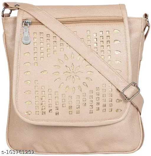 PU sling bag for women, free size, solid pattern, ideal for everyday essentials