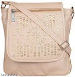 PU sling bag for women, free size, solid pattern, ideal for everyday essentials