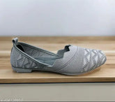 Canvas bellies women's comfortable flats - solid pattern Indian ballerinas