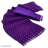 Fancy Jaipuri Bandhani saree in georgette, dyed/washed pattern on free size (5.5m), separate blouse piece in art silk