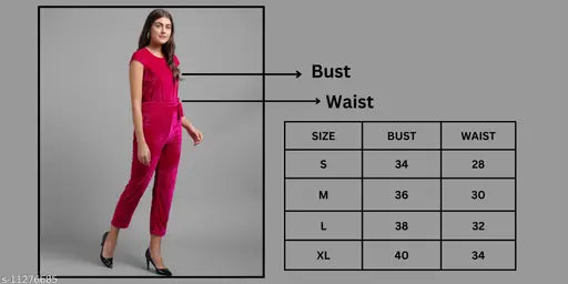 Pink velvet jumpsuit, Elizy Women, short sleeves, solid pattern, L (Bust 40in, Length 48in, Waist 40in) or XL (Bust 42in, Length 48in, Waist 42in), India origin