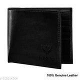 Black faux leather bi-fold wallet for men by Lorenz (WL-64), featuring 6 card slots and 2 currency compartments in free size