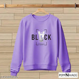 Full black printed cotton t-shirt for boys, long sleeves with Pepp N Hagg design