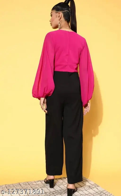 Lycra long-sleeved jumpsuit for women, solid net, Indian made - S (36in bust, 54in length, 26in waist) or M (38in bust, 55in length, 28in waist)