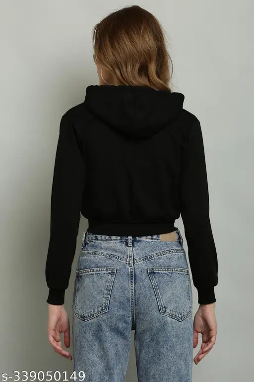 Brightnex fleece jacket, solid color, long sleeves, size L (38in bust, 16in length)