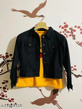 Denim twill jacket with Pikachu T-shirt combo, perfect for a casual, fashionable look