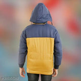Multicolor printed polyester kids' bomber jacket with long sleeves and mesh inserts, available in sizes from 2-10 years. Made in India