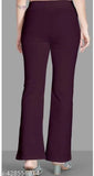 Maroon flared high waist pants