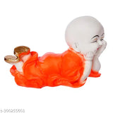 ArtofDot laughing Buddha statue, 6"x4.5"x3.5", handcrafted poly resin home decor from India