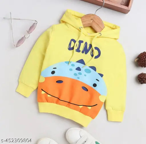 Unisex cotton fleece kids' hoodie, printed with WORAMODA design, long sleeves, hooded sweatshirt for boys and girls aged 0-5 years