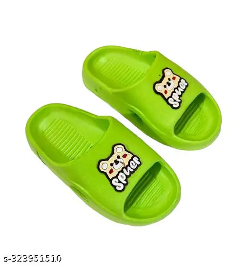 Cartoon EVA rubber slippers for kids, indoor bathroom footwear in various sizes